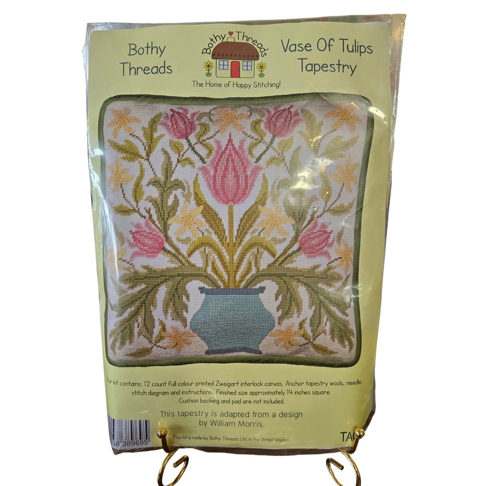 Bothy Threads Vase of Tulips Tapestry Kit William Morris Design Needlepoint Wool